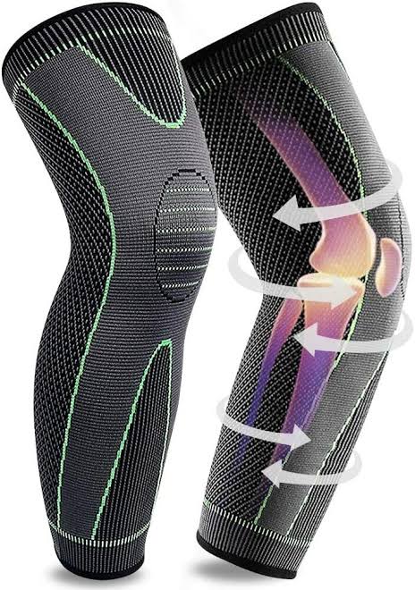 1Pc Compression Knee Support Sleeve with Spring & Silicone Pad – Sports & Arthritis Relief