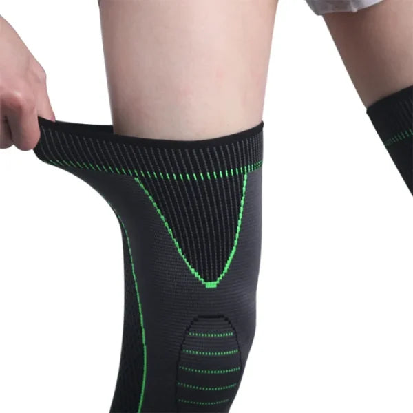1Pc Compression Knee Support Sleeve with Spring & Silicone Pad – Sports & Arthritis Relief