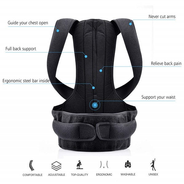 Posture Corrector Belt for Back Pain Relief – Spine & Shoulder Support