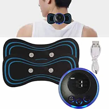 Portable EMS Mini Electric Neck Back Body Massager Cervical Electric Neck Back Massager Muscle Therapy Pressure Pain