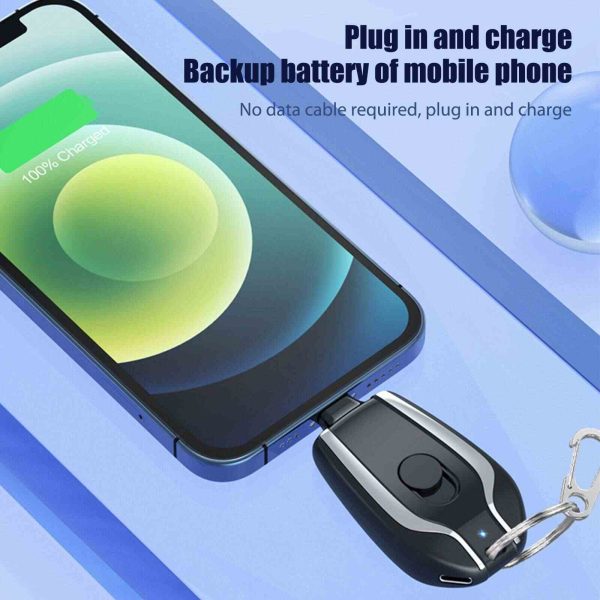 Emergency Keychain Portable Charger Power Bank (random Color)