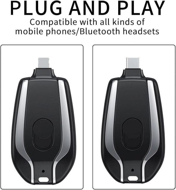 Emergency Keychain Portable Charger Power Bank (random Color)