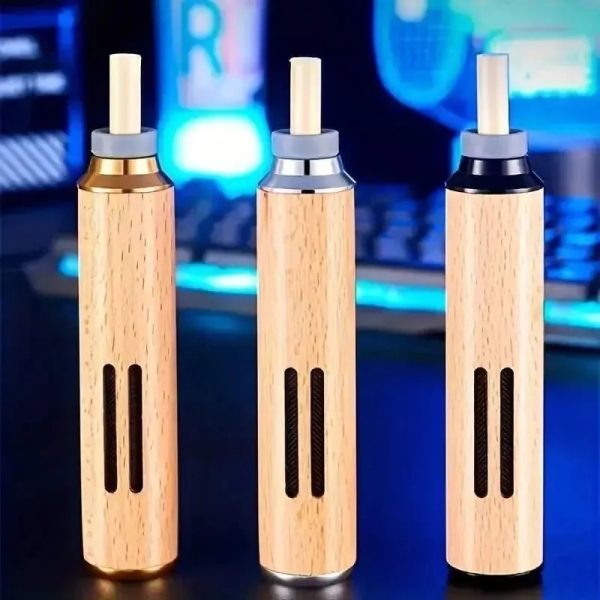 Portable Mobile Ashtray Mini Car Ashtray Anti Soot-flying Cigarette Cover Not Produce Ashes Walnut Wood Cigarette Holder