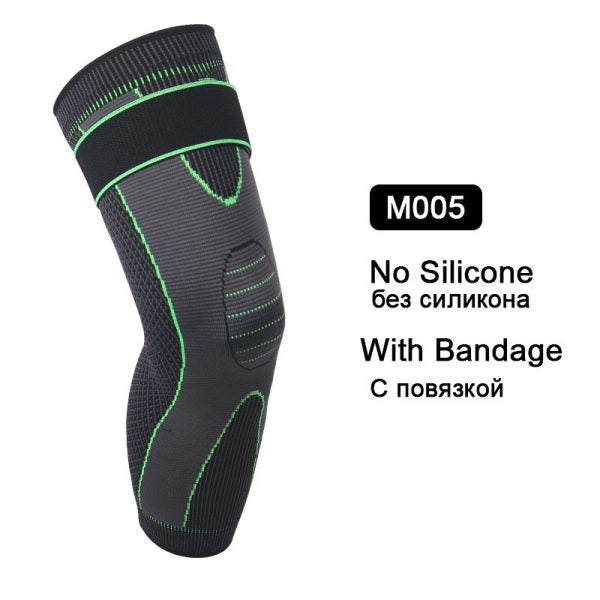 1Pc Compression Knee Support Sleeve with Spring & Silicone Pad – Sports & Arthritis Relief