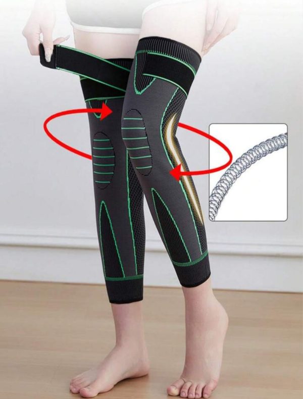 1Pc Compression Knee Support Sleeve with Spring & Silicone Pad – Sports & Arthritis Relief