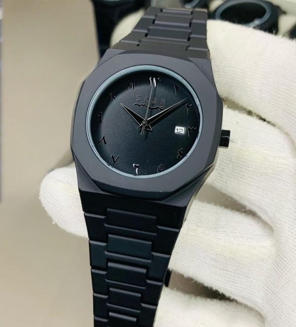 Full Black Aura Quartz Watch – Lightweight Design, , Premium Quality & Finish – Best Quality Analog Watch For Boys – Watch For Men | Full Black Color Watch – With (random Box)